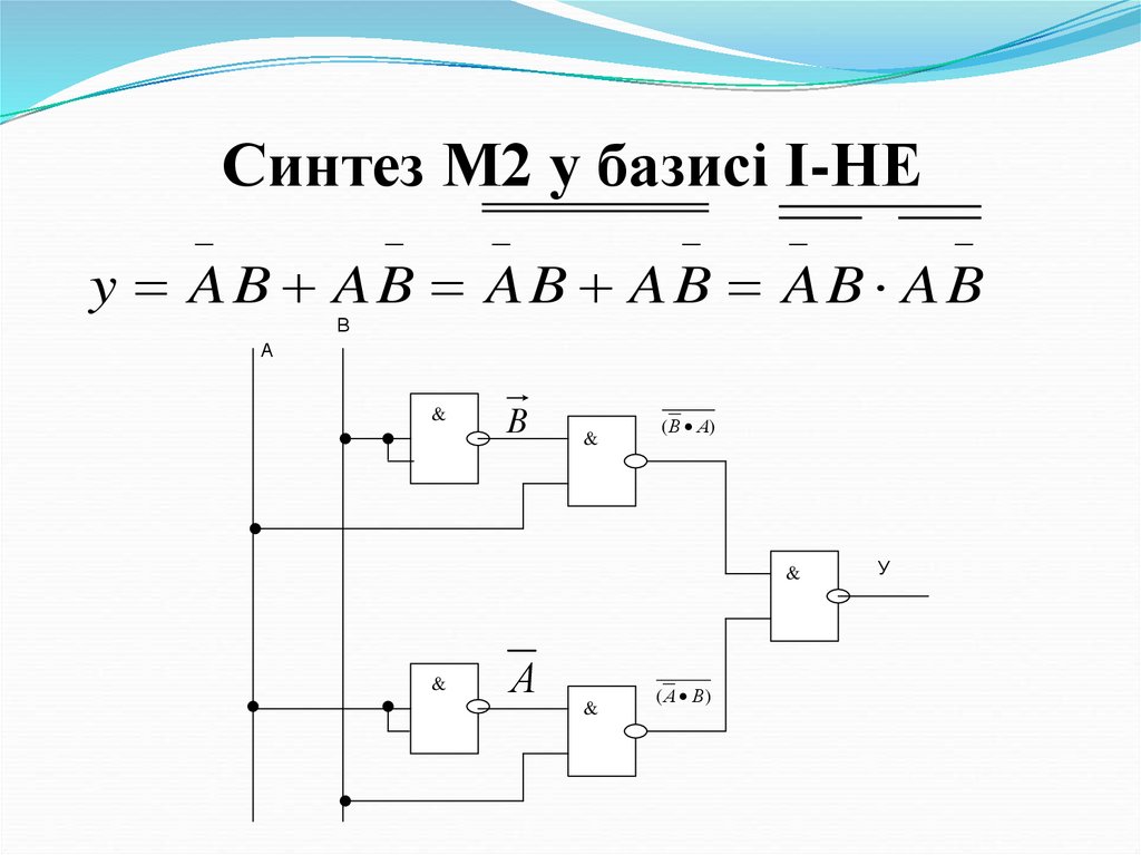 Синтез М2 у базисі І-НЕ