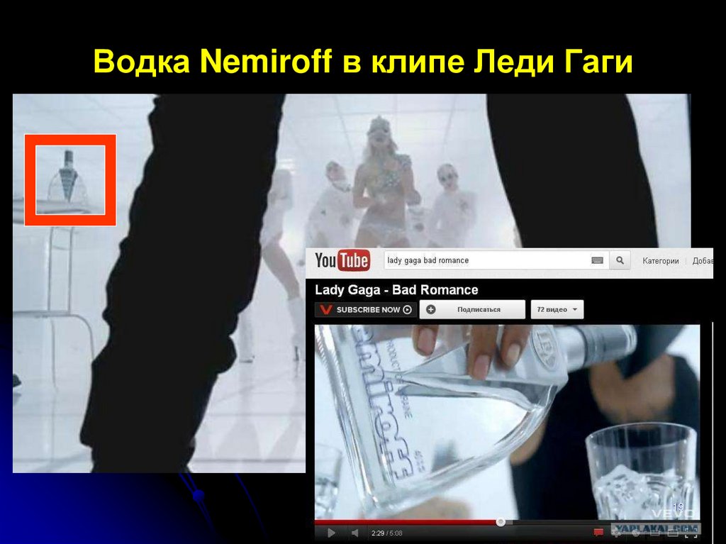 Водка Nemiroff в клипе Леди Гаги