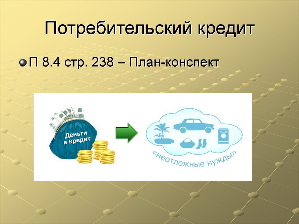 Потребительский кредит 2023. Виды потребительских кредитов экономика. Потребительский кредит конспект. Потребительский кредит это в экономике. Урок экономики.