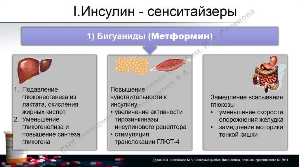 Лечение сахарного диабета метформином. Инсулиновые сенситайзеры. Инсулиновые сенситайзеры механизм. Сенситайзер инсулина препараты. Метформин и инсулин.