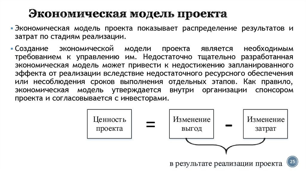 Экономика проекта это пример