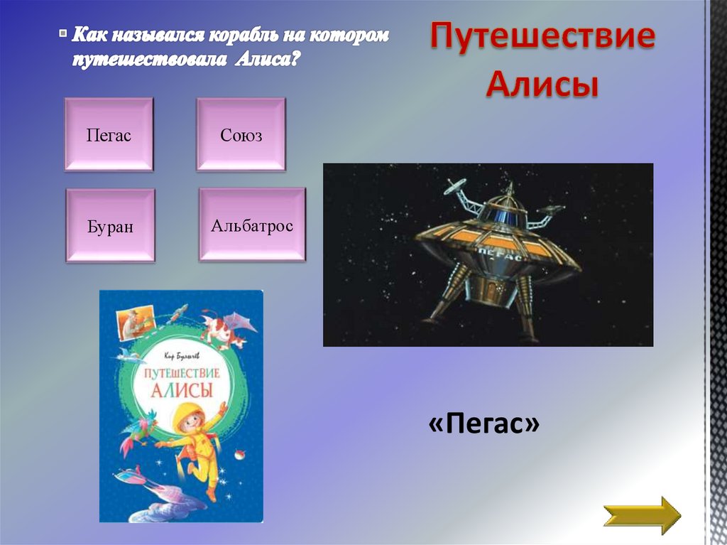 Название корабля алисы. Путешествие Алисы корабль Пегас. Как назывался корабль путешествие Алисы. Пегас в путешествие Алисы это. Как назывался космический корабль путешествие Алисы.