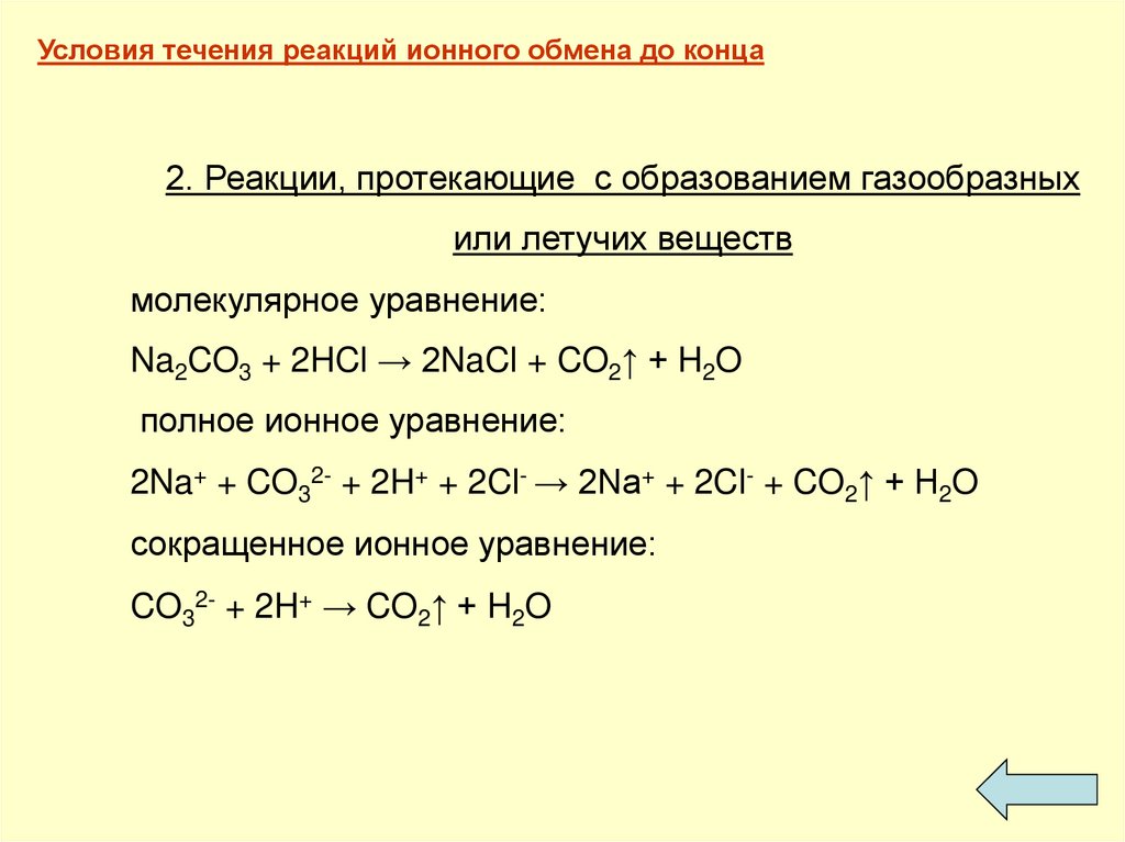 Соль соль реакция ионного обмена