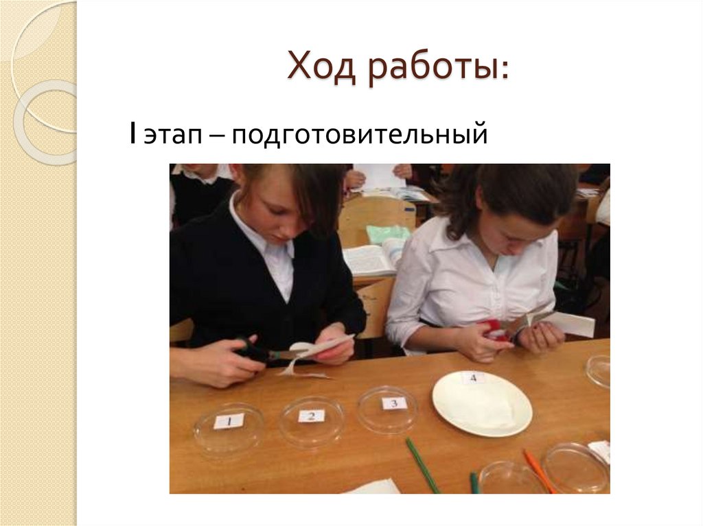 Ход работы: