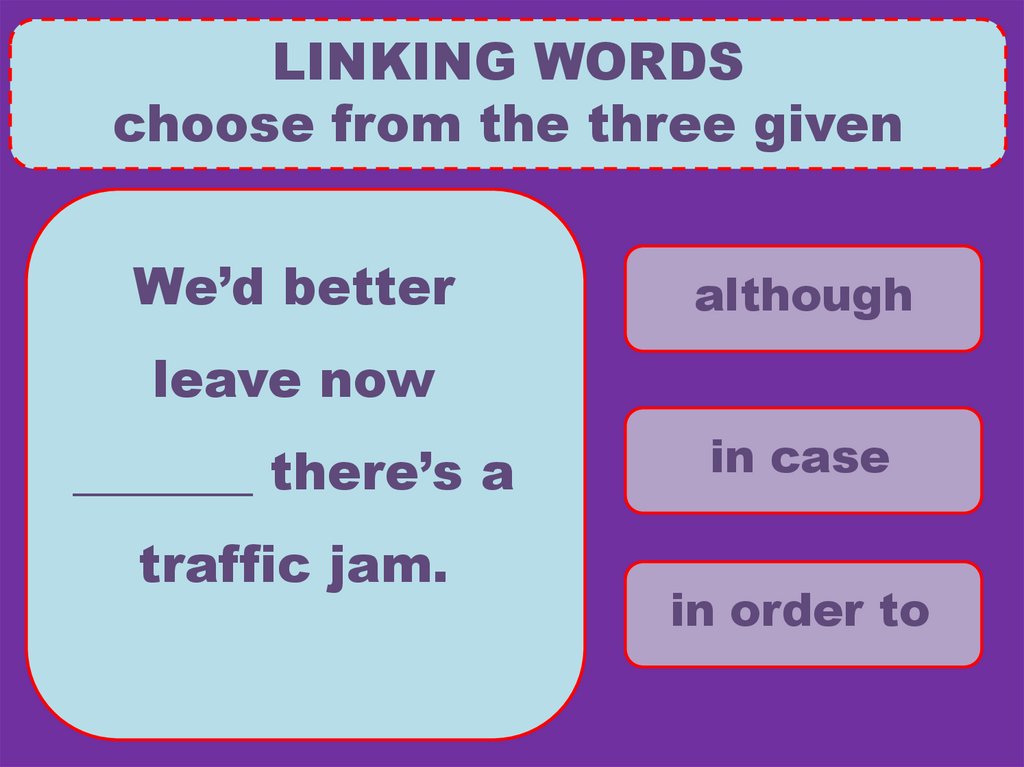Linking Words презентация онлайн