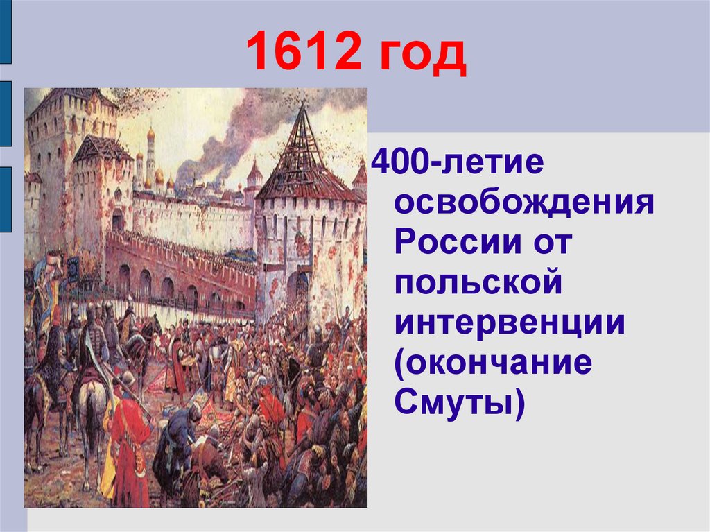 1612 событие в истории. Освобождение Москвы от польских интервентов 4 ноября 1612 года. События происходящие в России в 1612. События 1612 года на Руси исторические. Освобождение Кремля от Поляков в 1612 году Лисснер.