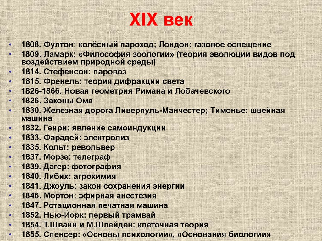 XIX век
