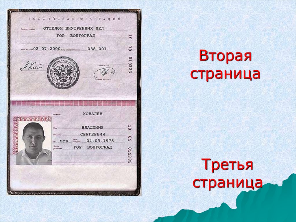 Разворот с фотографией паспорт как это