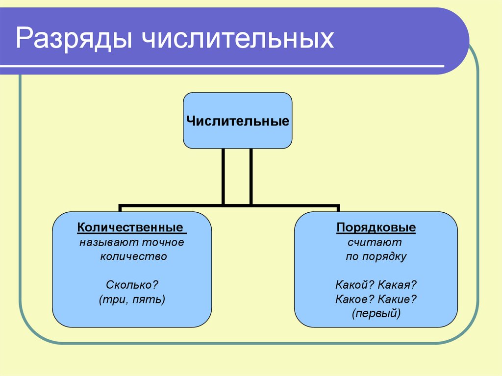 4 разряда числительных