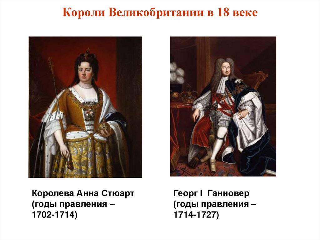 Короли Великобритании в 18 веке