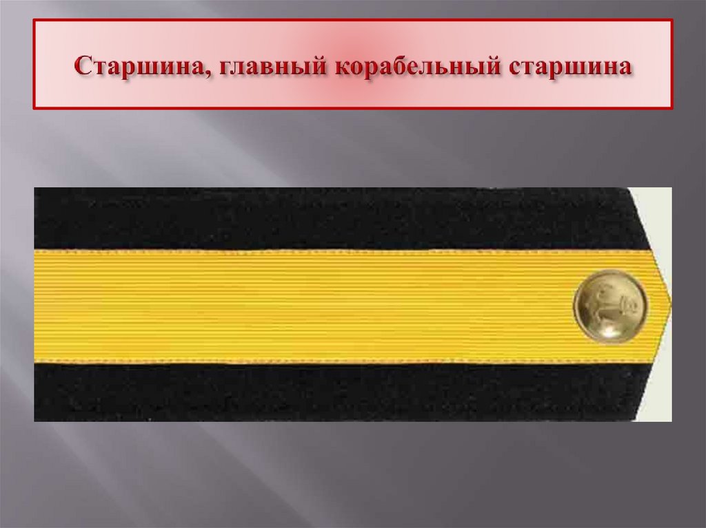 Старшина, главный корабельный старшина
