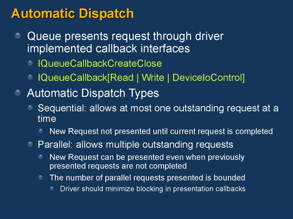 Automatic Dispatch
