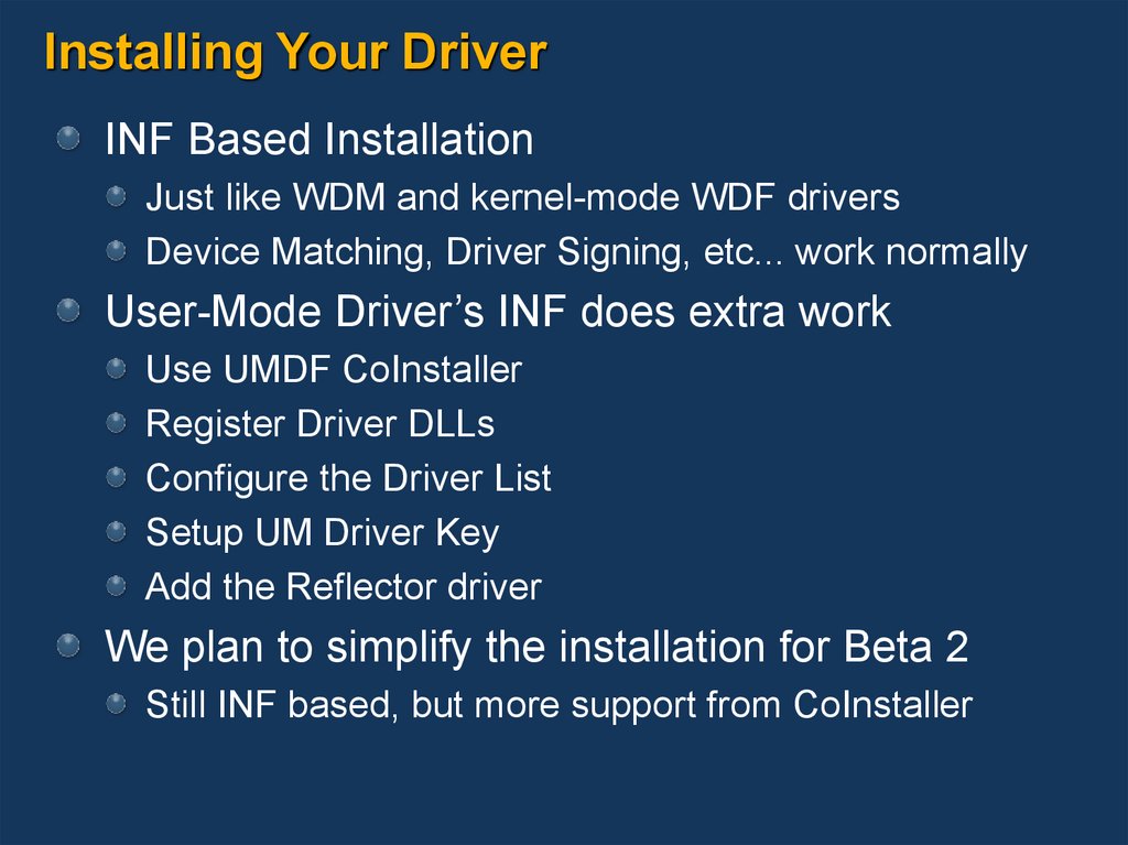 Installing Your Driver