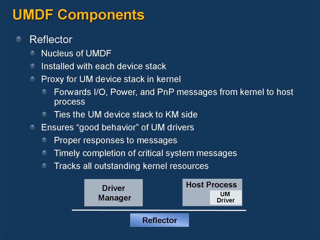 UMDF Components
