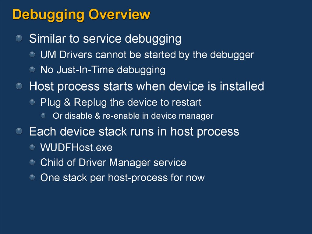 Debugging Overview