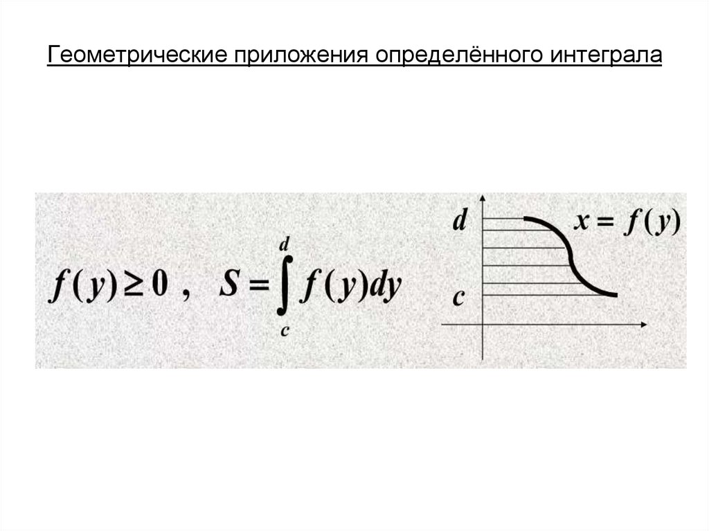 Геометрические приложения определенного интеграла