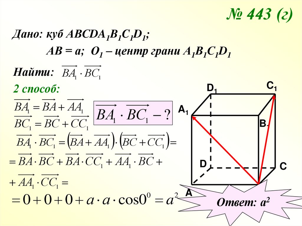 Центры граней куба