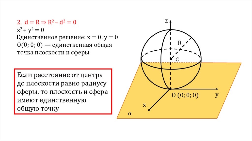 Презентация сфера и шар уравнение сферы 11 класс атанасян