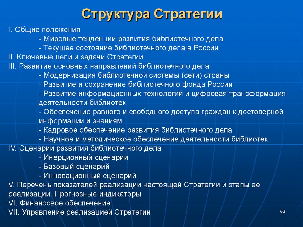 Структура стратегии