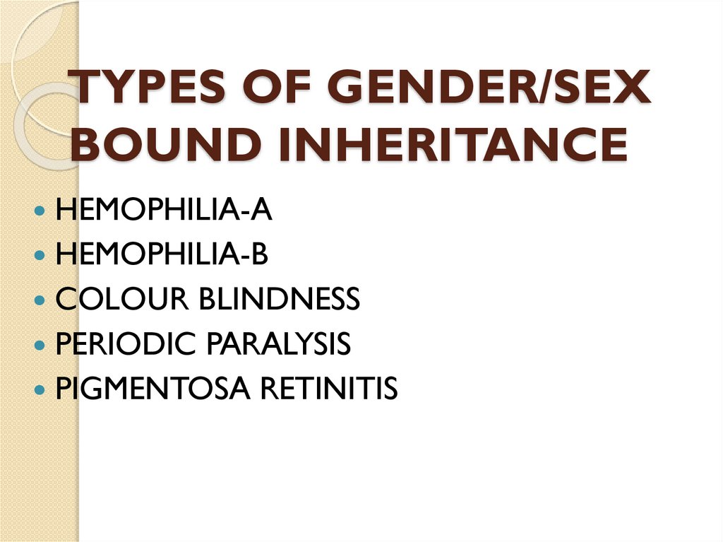 Gender Boundsex Bound Inheritance презентация онлайн