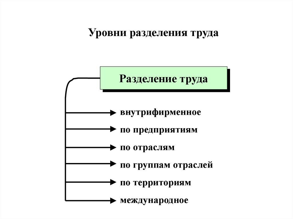 Уровни труда. Разделение труда уровни разделения труда. Общественное Разделение труда схема. Уровни разделения труда схема Обществознание. Уровни специализации и разделения труда:.