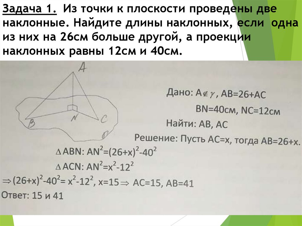 Из точки а к плоскости альфа проведены наклонные ав и ас. К плоскости проведены две равные наклонные равны ли их проекции. Две наклонные к плоскости. Из точки а проведены две наклонные. Две наклонные к плоскости.