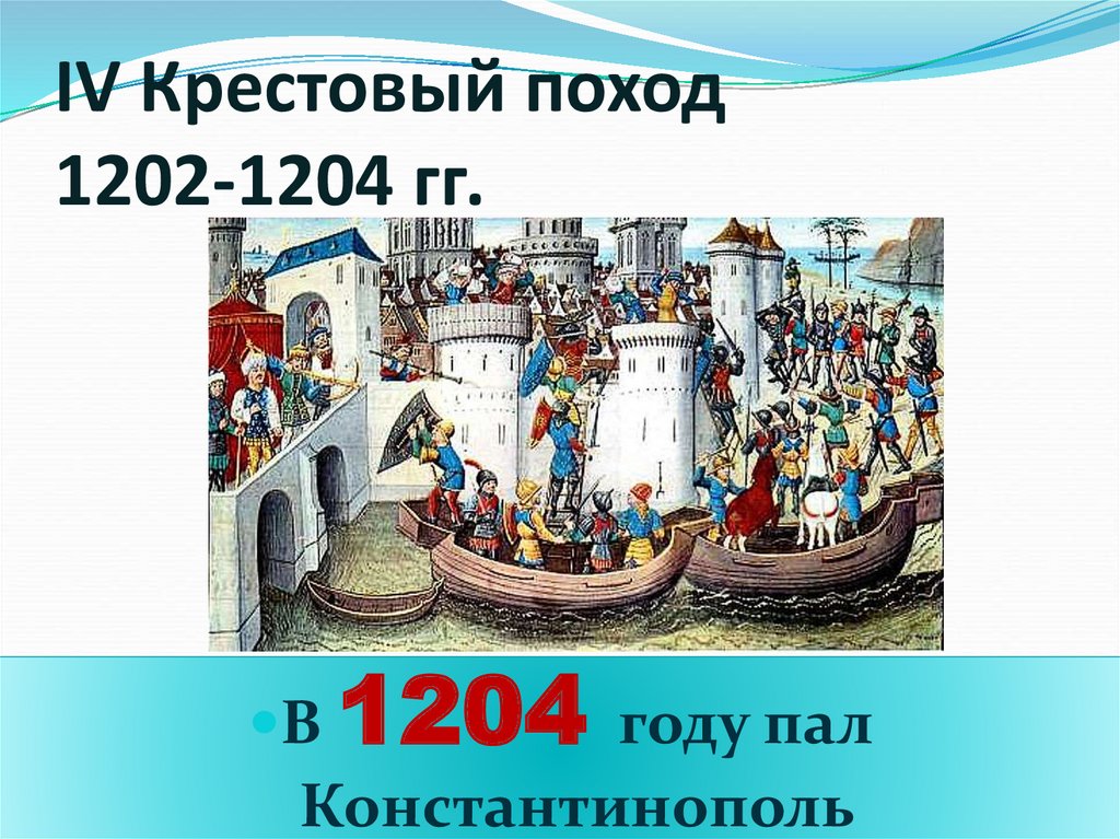 IV Крестовый поход 1202-1204 гг.