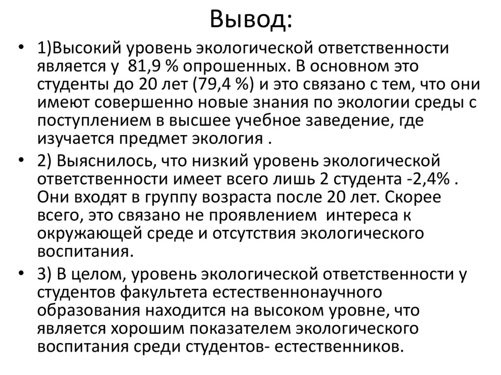 Вывод: