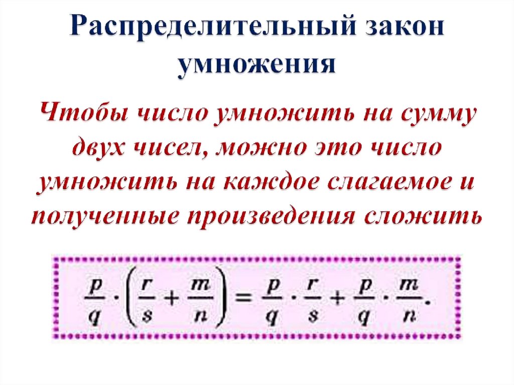 Законы умножения 5 класс никольский презентация