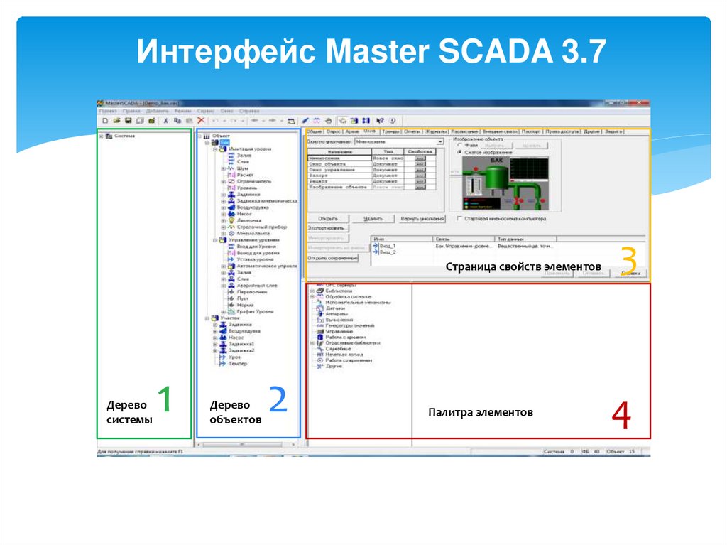 Интерфейс Master SCADA 3.7