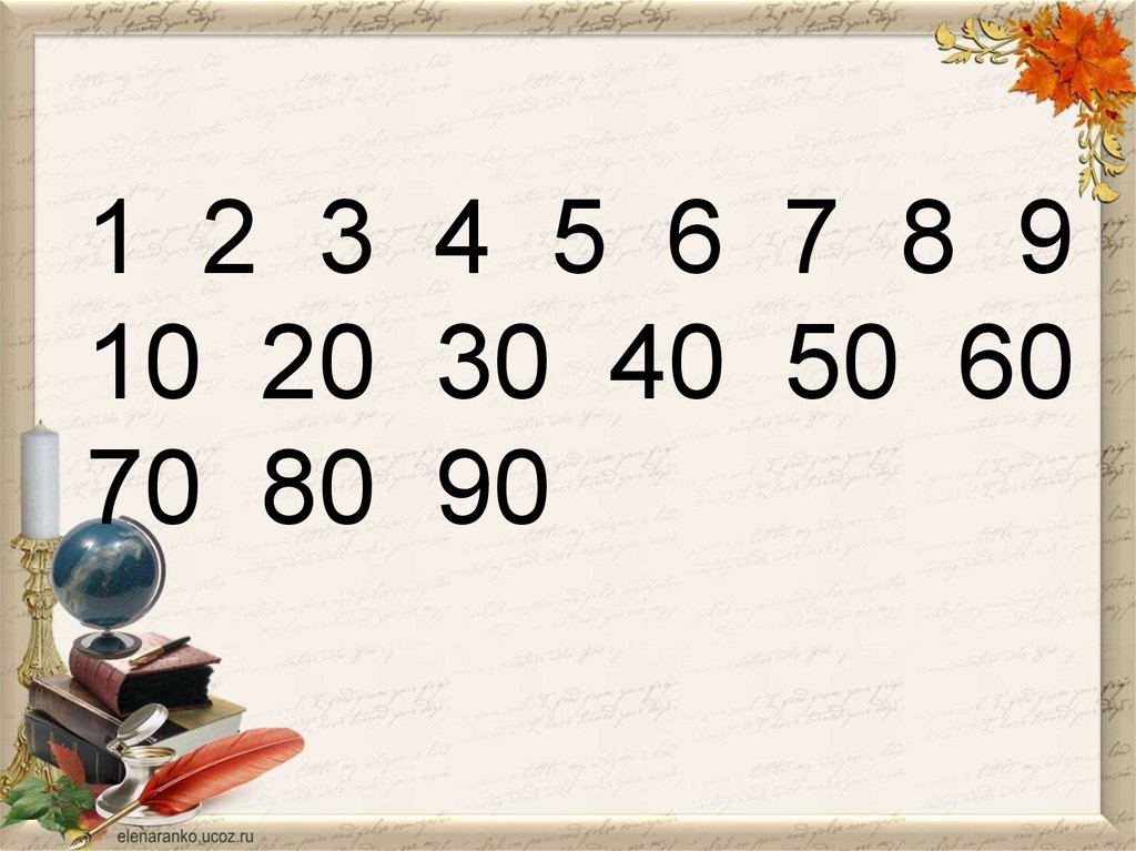 1 2 3 4 5 6 7 8 9 10 20 30 40 50 60 70 80 90