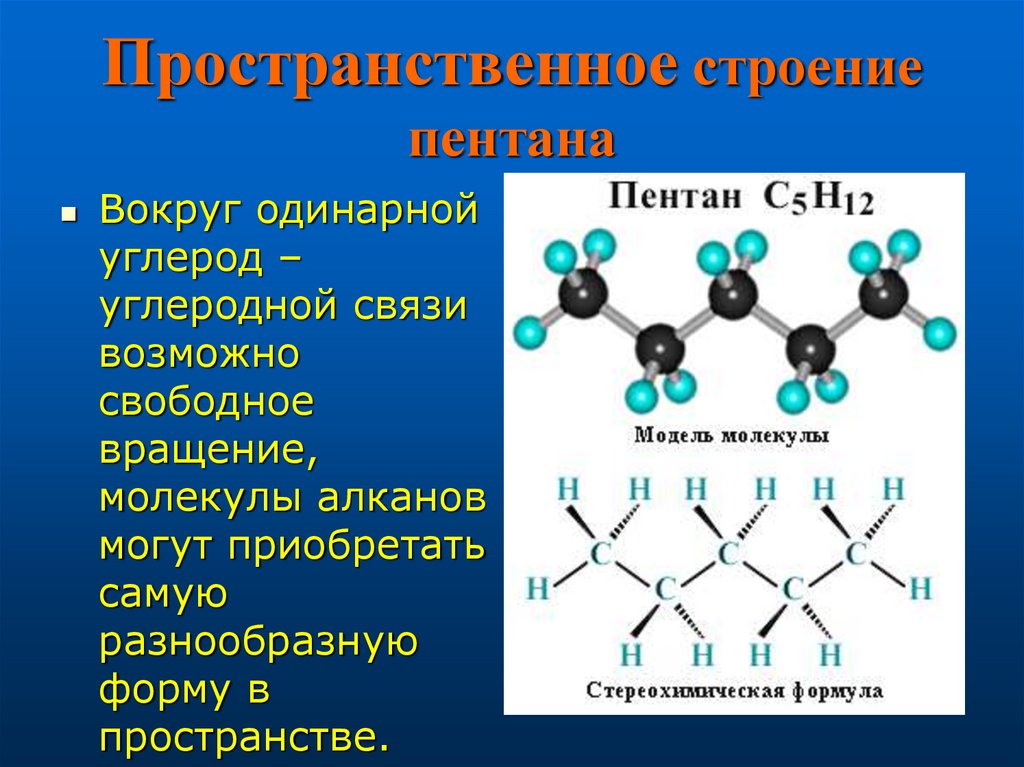 С5н12. Структурное строение пентана. Строение молекулы пентана. Пространственное строение молекул углеводородов.