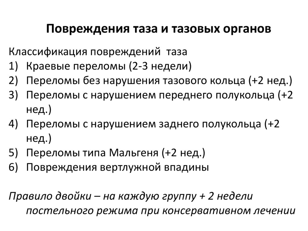 Повреждения таза травматология презентация