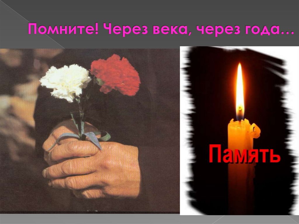 Помните! Через века, через года…