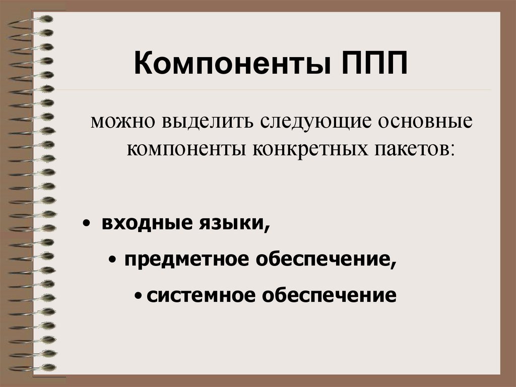 Можно выделить следующие. Основные компоненты ППП. Структура и основные компоненты ППП. Основные компоненты пакетов прикладных программ. Структура и основные компоненты пакеты прикладных программ (ППП)?.