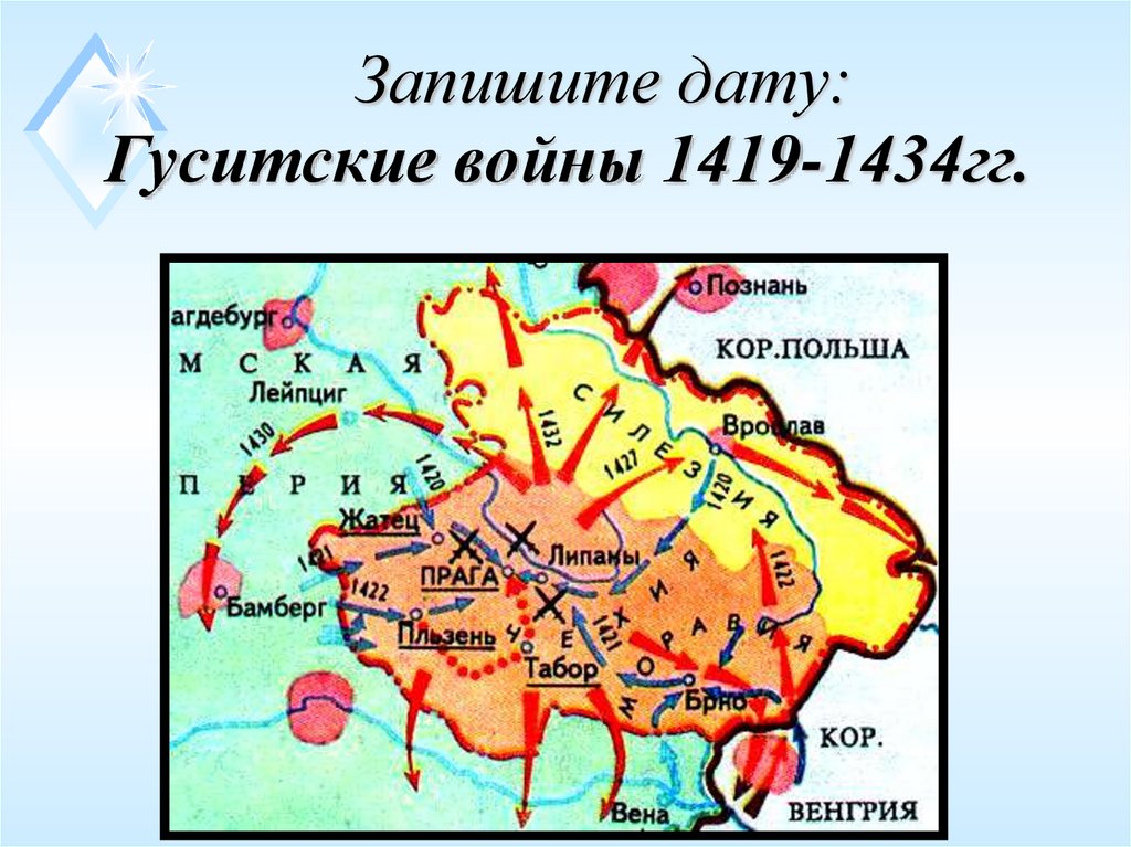 Составьте план рассказа по теме гуситские войны причины ход результаты последствия