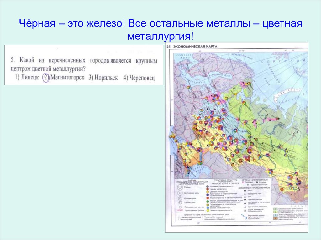 Чёрная – это железо! Все остальные металлы – цветная металлургия!