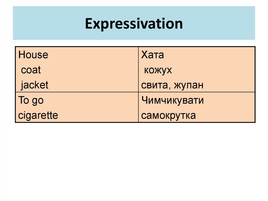 Expressivation