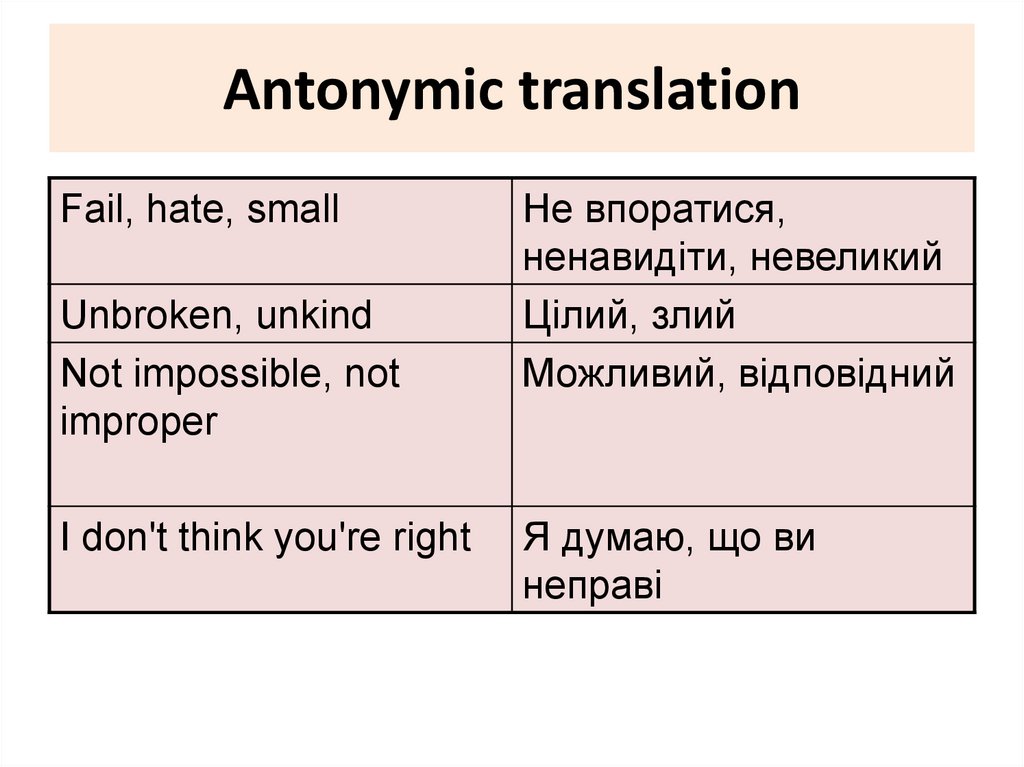 Antonymic translation