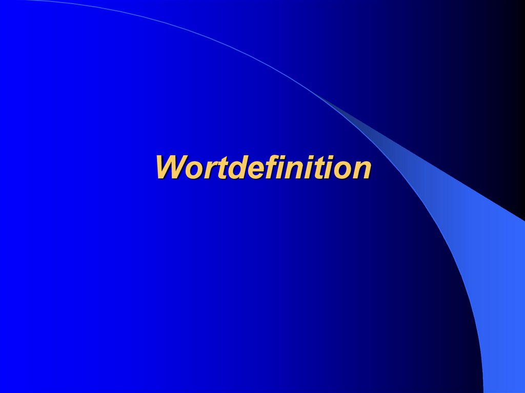 Wortdefinition
