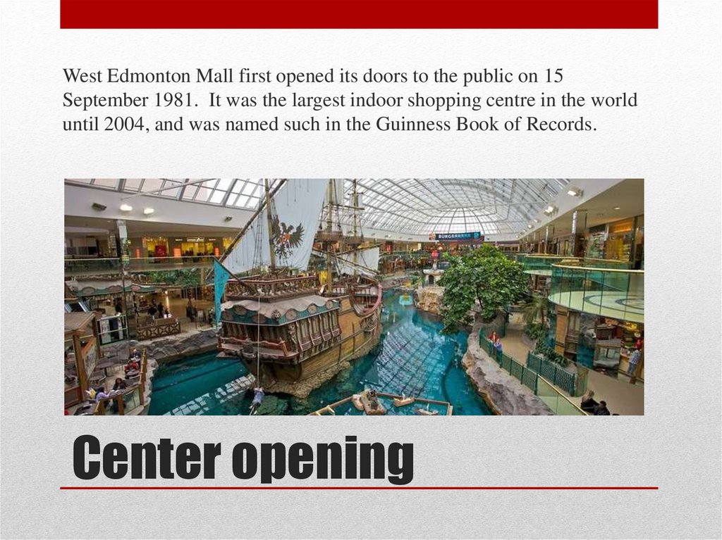 West Edmonton Mall Online Presentation