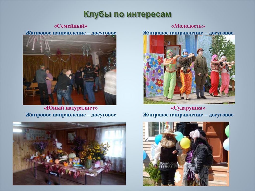 Клубы по интересам