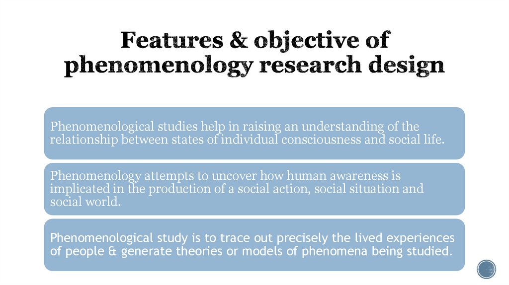 research design phenomenological study