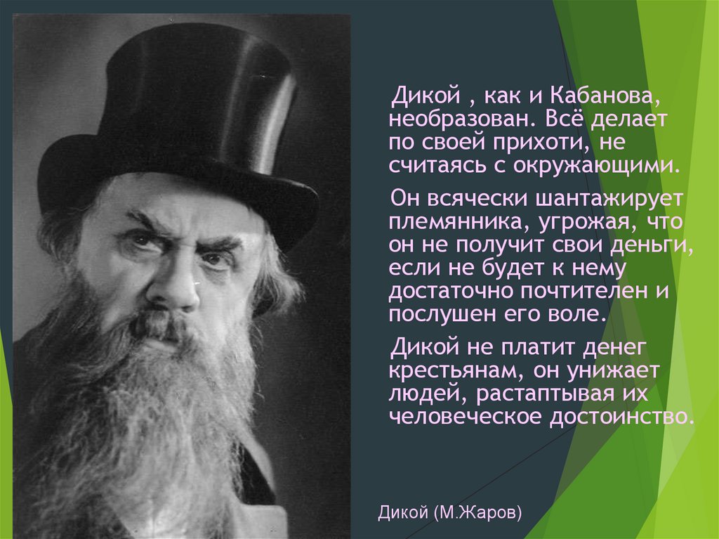 Дикой и кабаниха. Авторское определение грозы. Факты о грозе Островского.