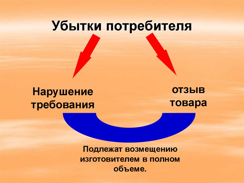 Защита потребителей презентация. Убыток для презентации. Слайды убытки.