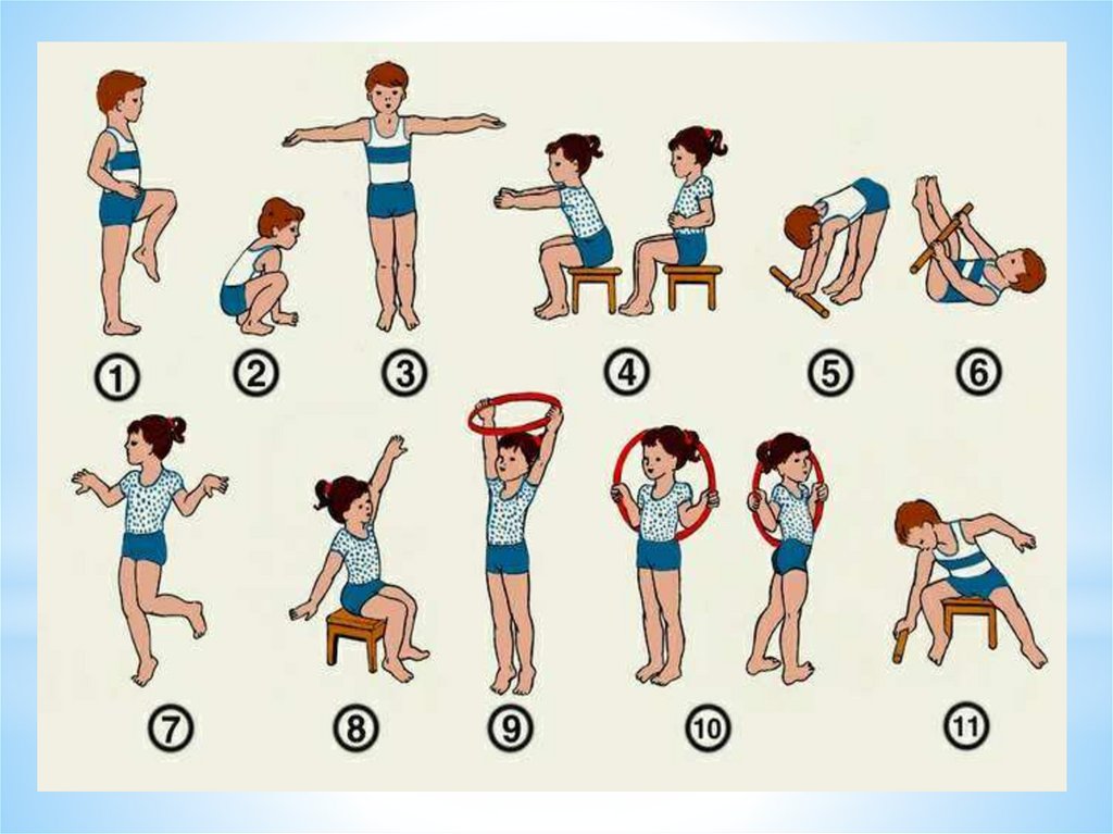 Картинки с упражнениями для детей. Упражнения для детей. Зарядка для детей. Упражнения для зарядки для детей. Комплекс физических упражнений для дошкольников.