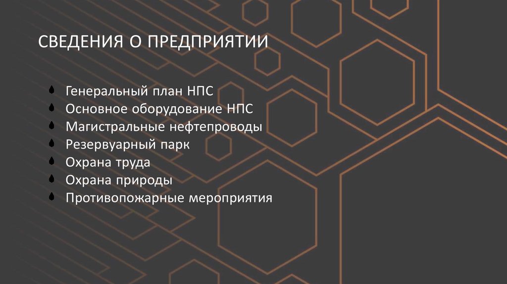 СВЕДЕНИЯ О ПРЕДПРИЯТИИ