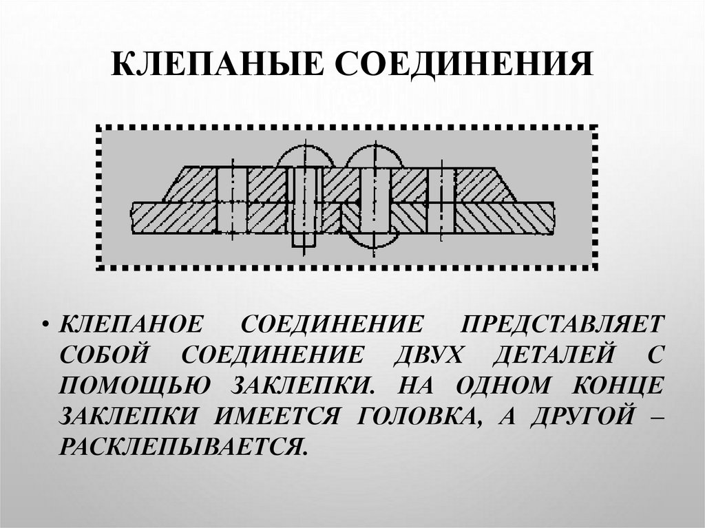 Заклепочные соединения на чертеже