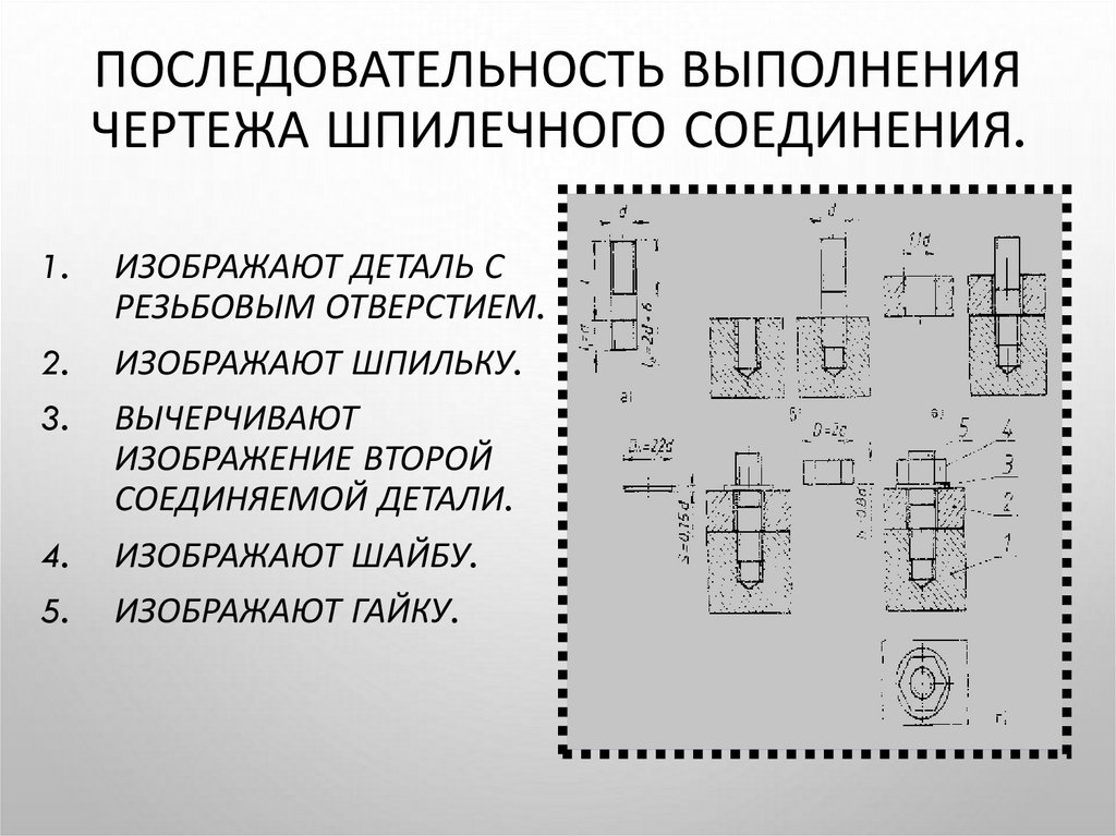 Последовательность выполнения чертежа детали