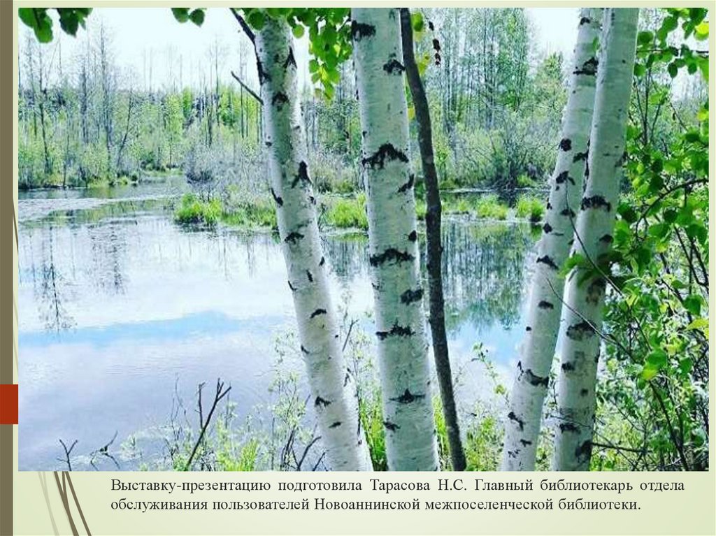 Выставку-презентацию подготовила Тарасова Н.С. Главный библиотекарь отдела обслуживания пользователей Новоаннинской
